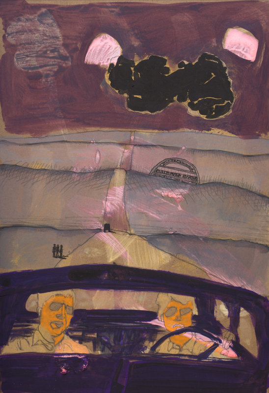 Two for the road - tempera - 21x30